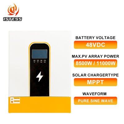 48V 11kw Hybrid Solar Inverter Single Phase Pure Sine Wave Off Grid with Dual MPPT Parallel 6 Units
