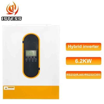 Off Grid Hybrid Solar Inverter 6.2kw 48V Single Phase Pure Sine Wave MPPT Solar Inverter with Lithium Battery Activation